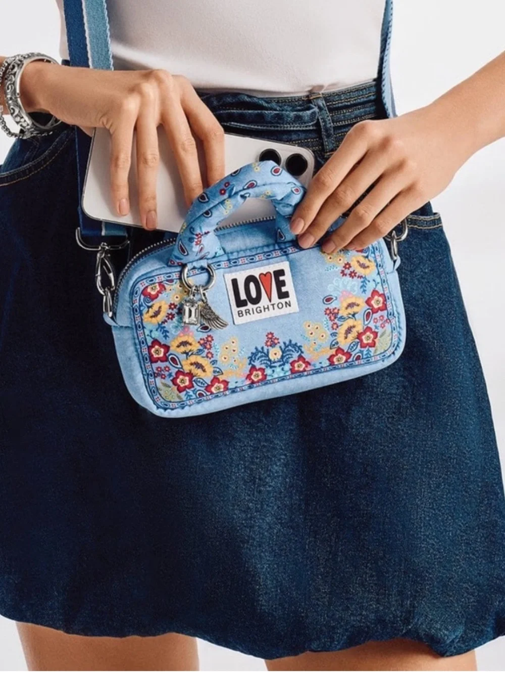 Brighton Bandana Love Crossbody Bag